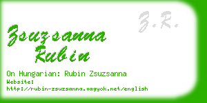zsuzsanna rubin business card